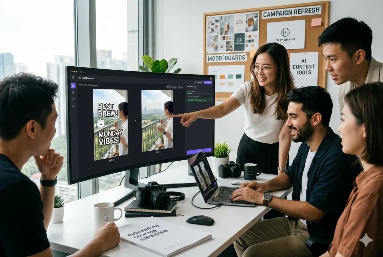 ai remove text from video by weshop ai