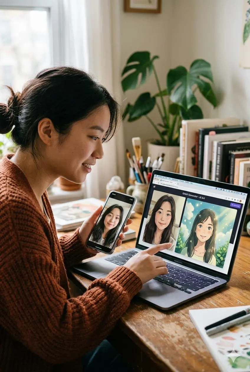 generator gambar gaya ghibli oleh weshop ai