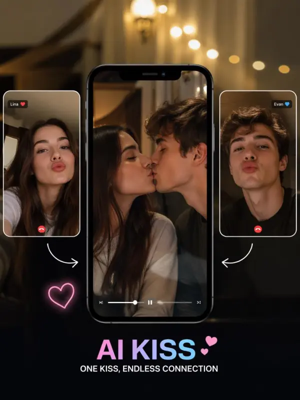 video de beso de San Valentín con IA por weshop