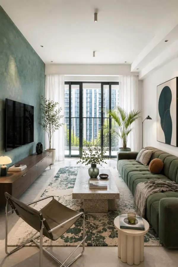 living room design by weshop ai