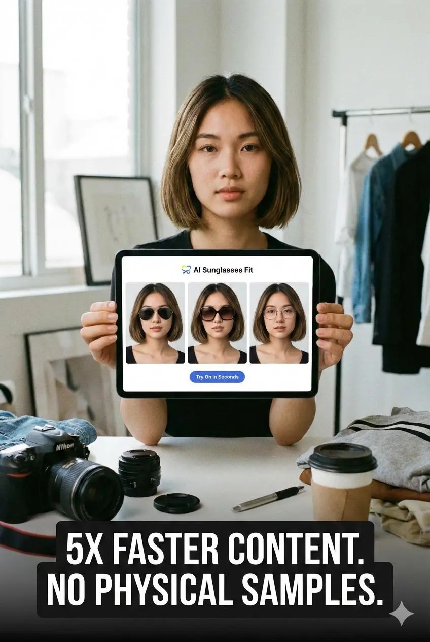 ajuste de óculos com ia por WeShop AI