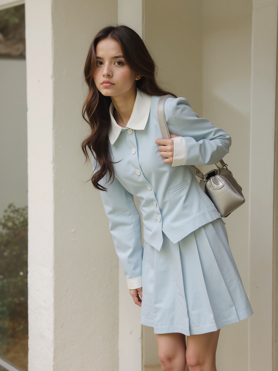 Location - White-columned corridor