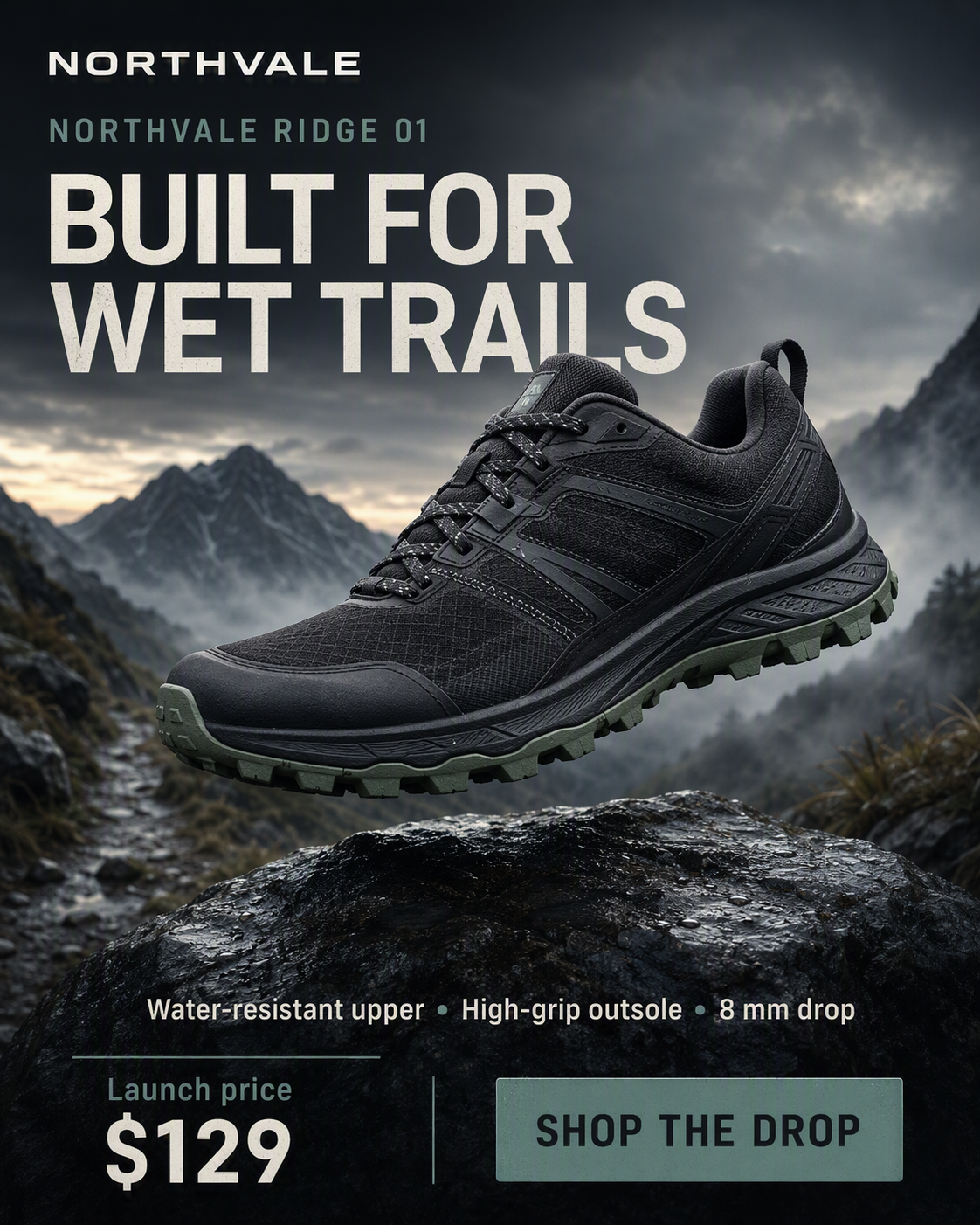 GPT Image 2 outdoor shoe launch poster