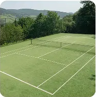Outdoor tennis court composition reference for multi-reference AI image generation