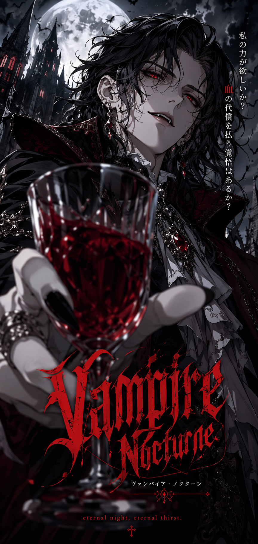 Cinematic anime poster featuring dramatic lighting and foreground depth