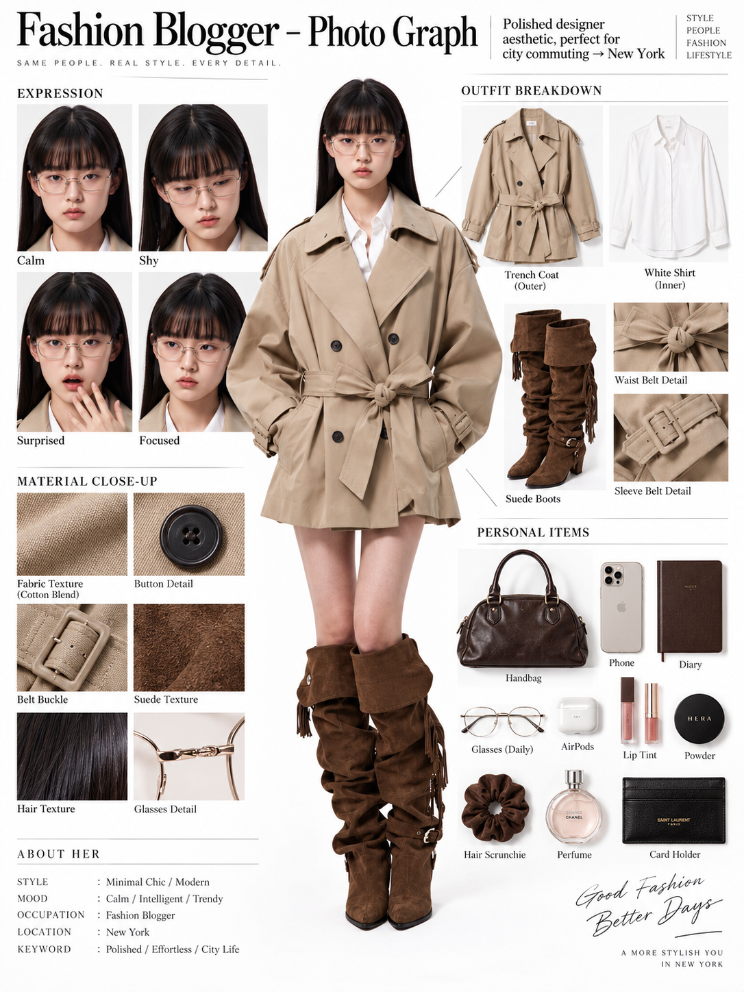 Fashion Blogger OOTD Breakdown with an AI Image Generator