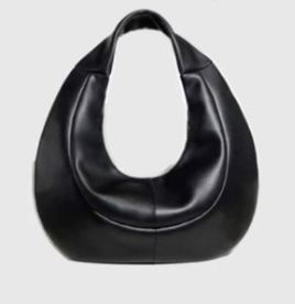 Black leather shoulder bag product image