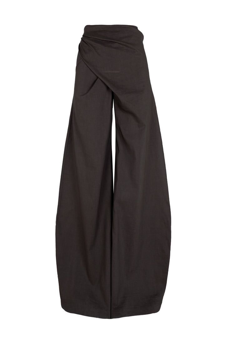 Black wide-leg pants flat-lay product image