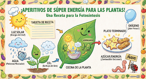 Spanish version of the photosynthesis infographic