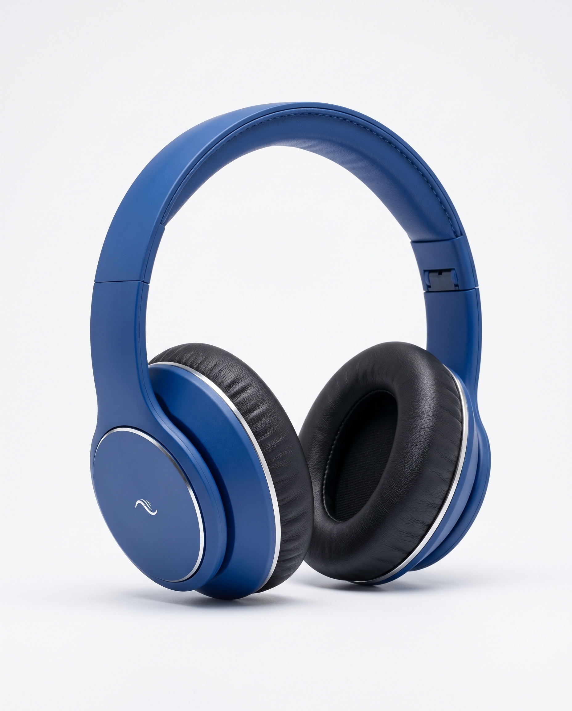 Cobalt-blue over-ear headphones packshot