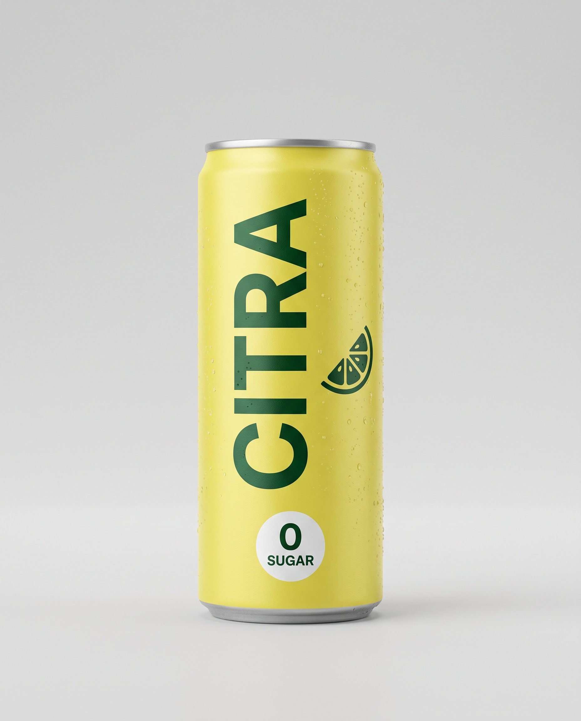 Yellow CITRA beverage can packshot