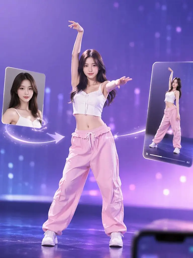 AI girl dance videos for music