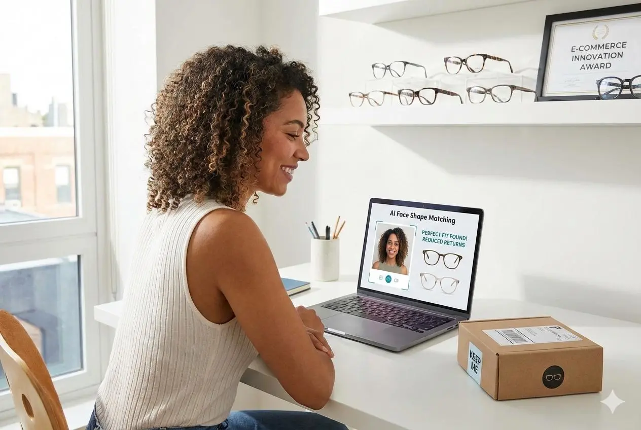 ajuste de óculos com ia por WeShop AI