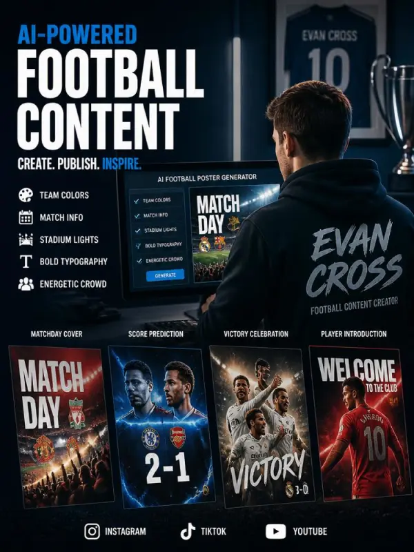 ai football poster generator by weshop ai