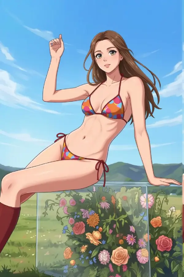 cute anime girl ai bikini by weshop ai