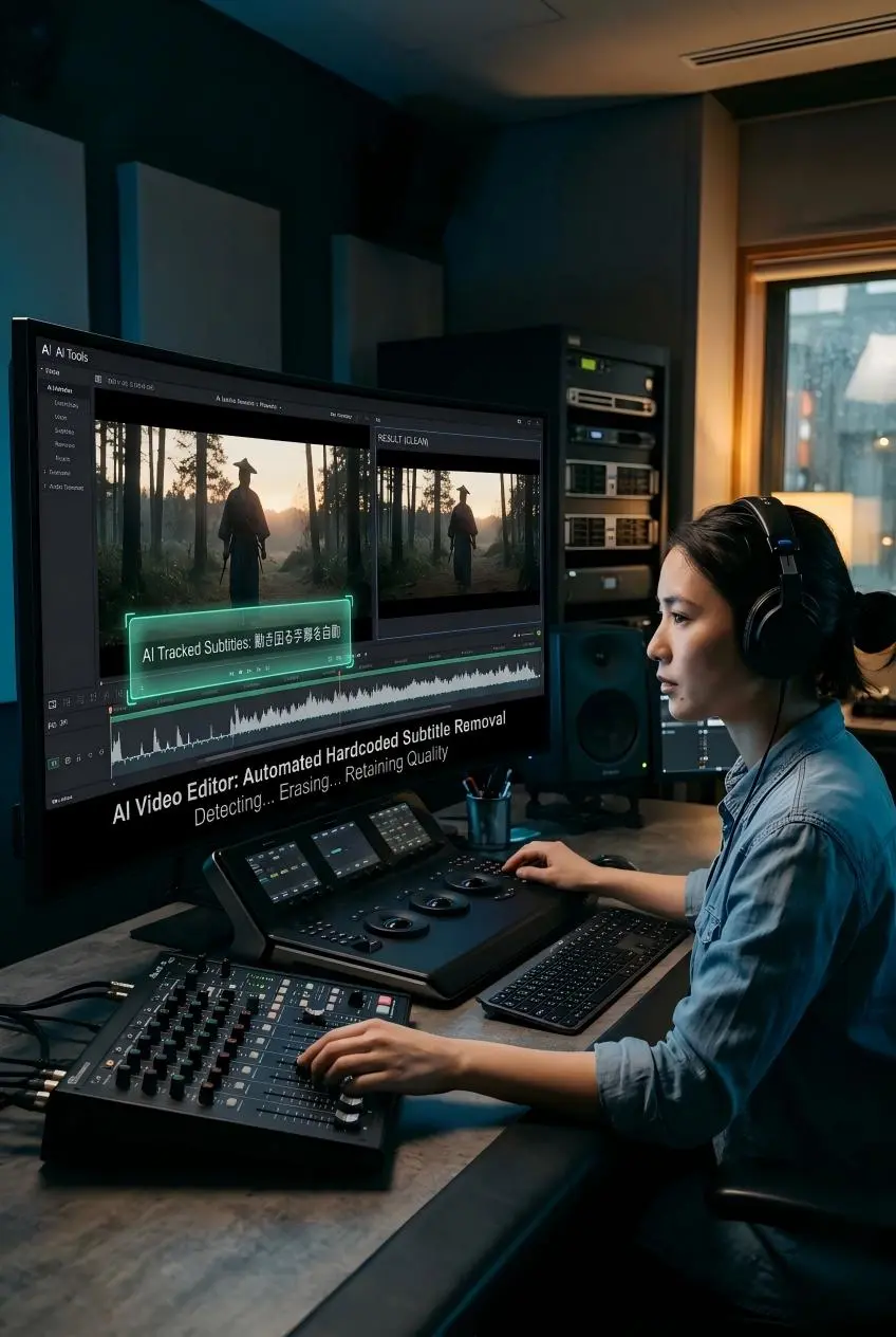 ai remove subtitles from video by weshop ai