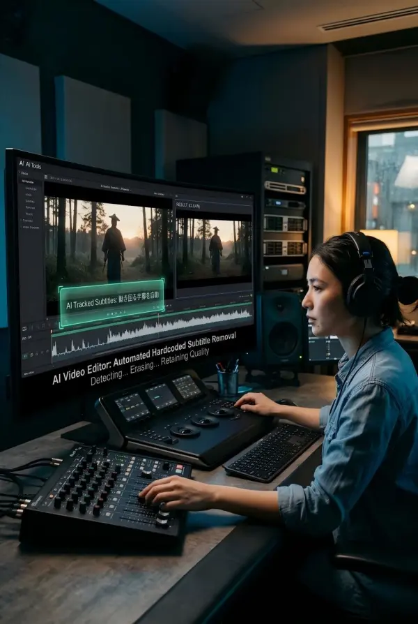 ai remove subtitles from video by weshop ai