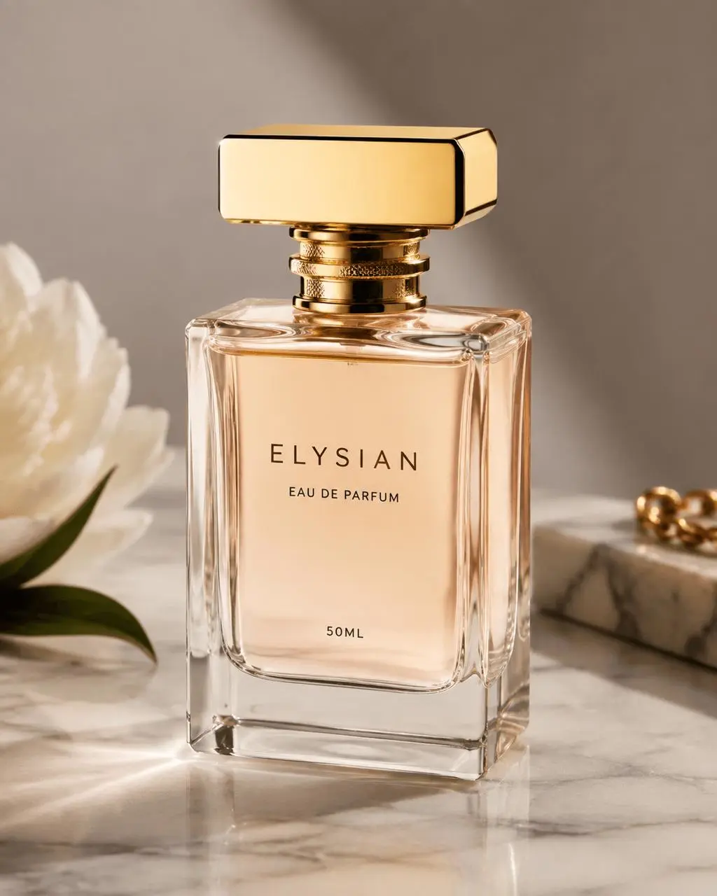 Perfume product image created from a vague one-line prompt