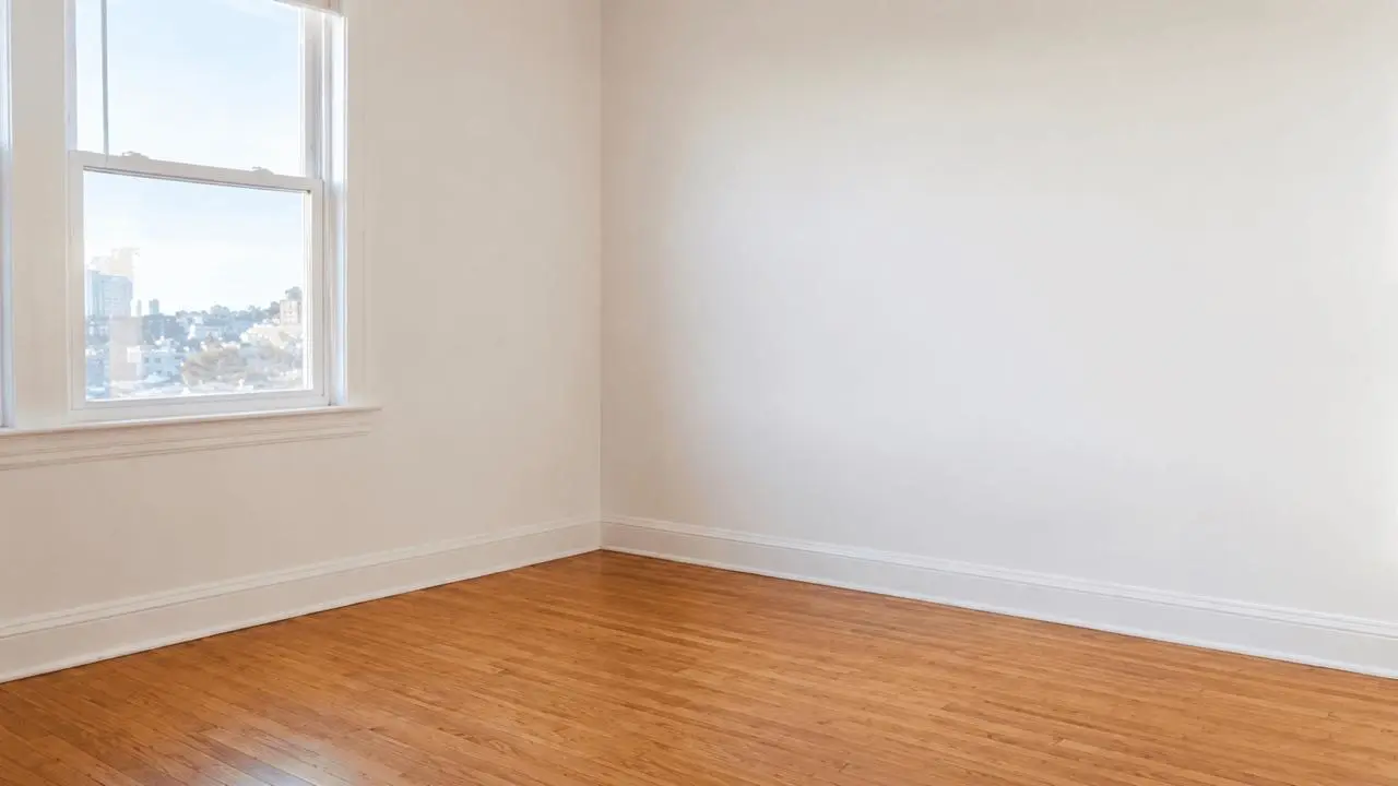 An empty room used as the first frame for a MiniMax H3 image-to-video transition