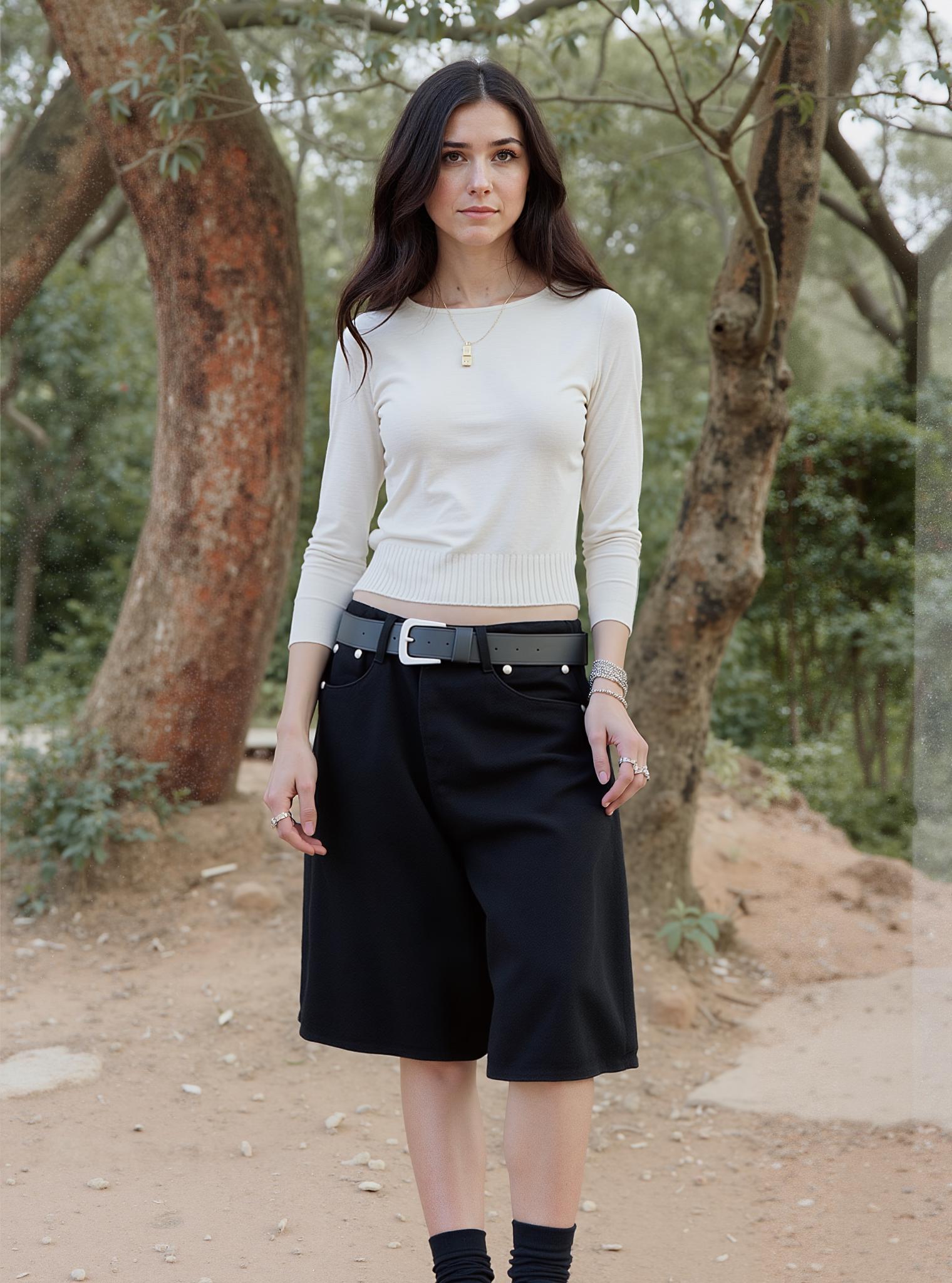 Product model photo before e-commerce background removal