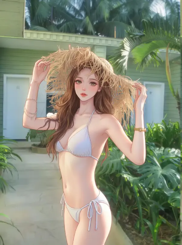 cute anime girl ai bikini by weshop ai