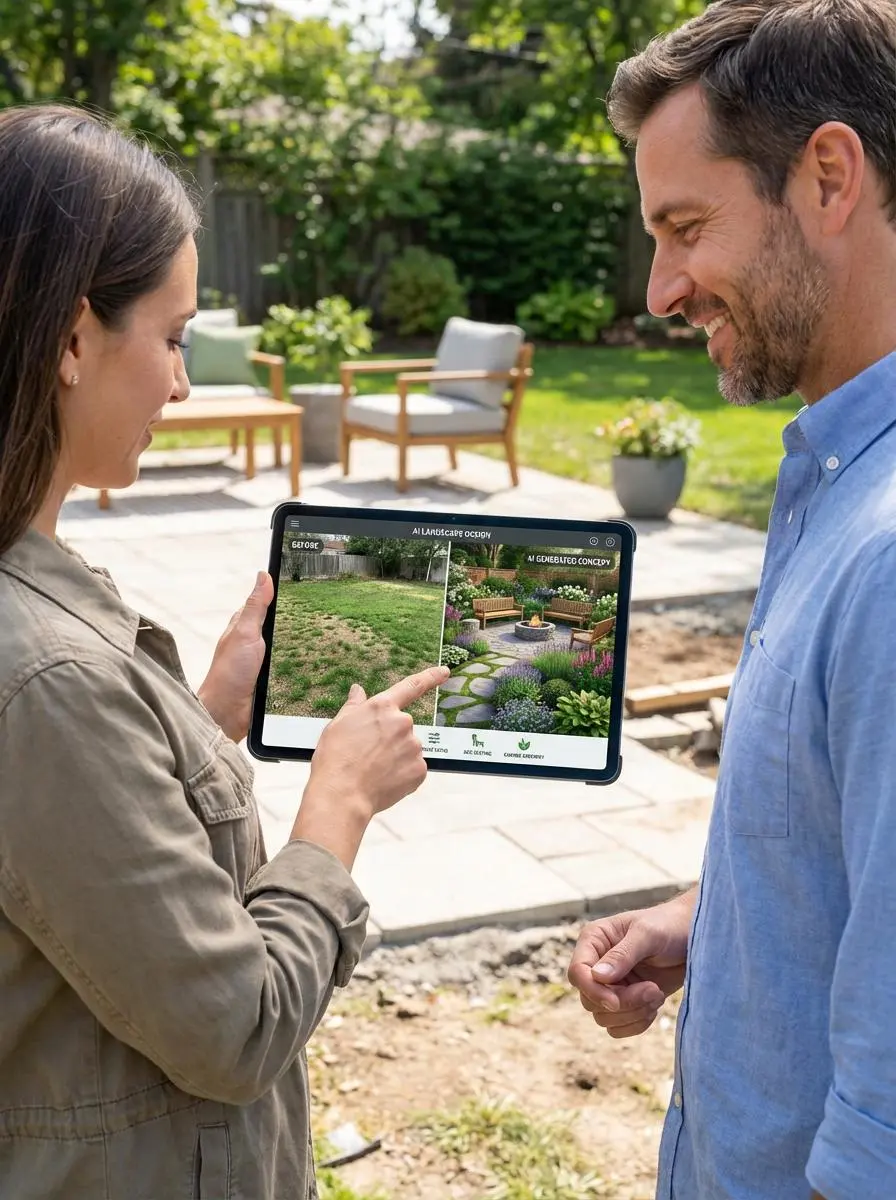 ai landscape design by weshop ai