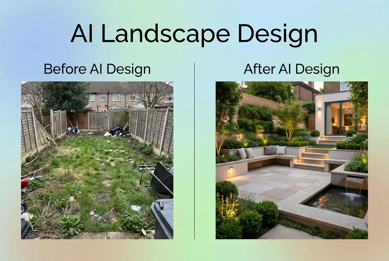 ai landscape design by weshop ai
