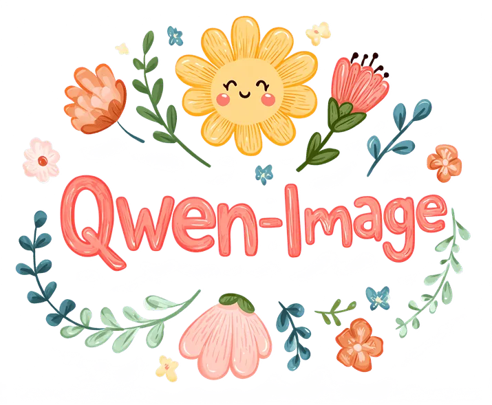 Official transparent-layer result with the text changed to Qwen-Image