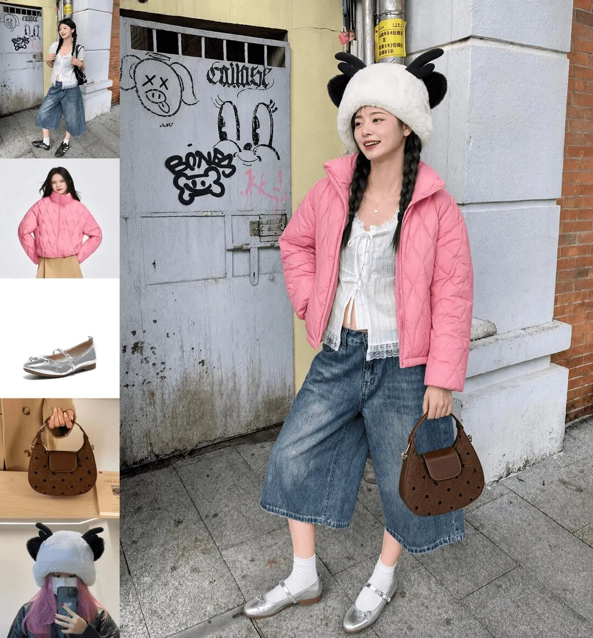 Five-reference fashion composition shown in the official Qwen-Image-2.1 release