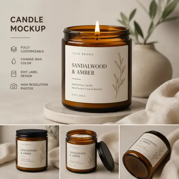 candle mockup generator by weshop ai