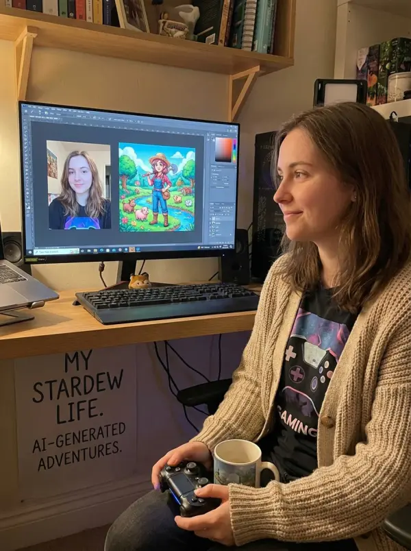 potret stardew valley oleh weshop ai