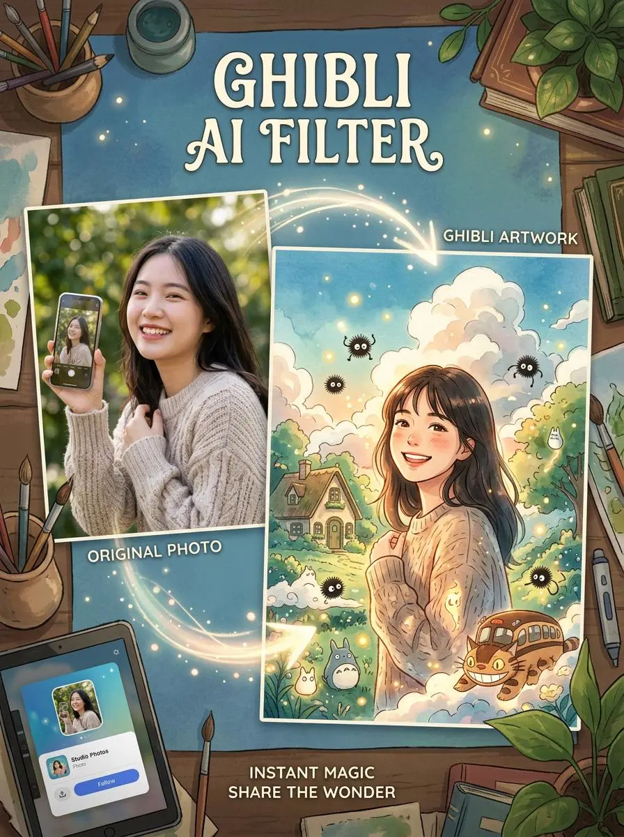 arte ghibli creado por weshop ai