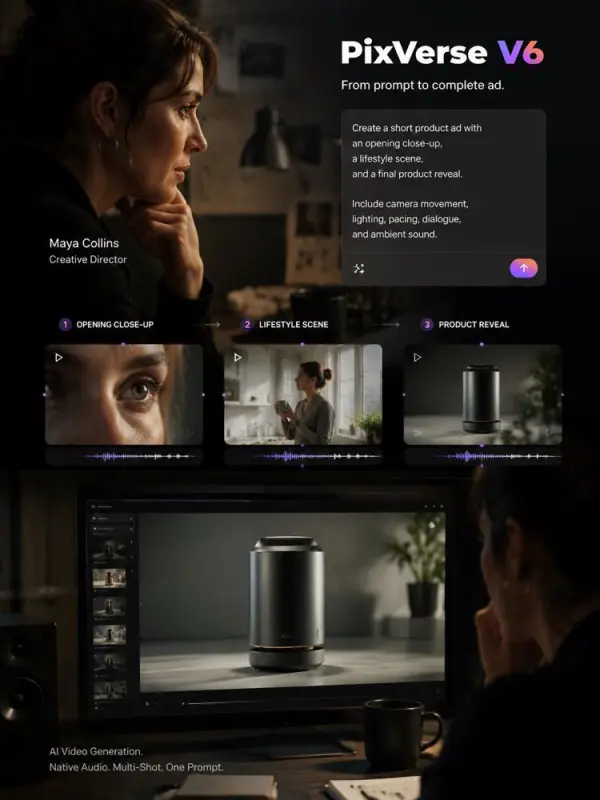 Multi Shot Product video by pixverse