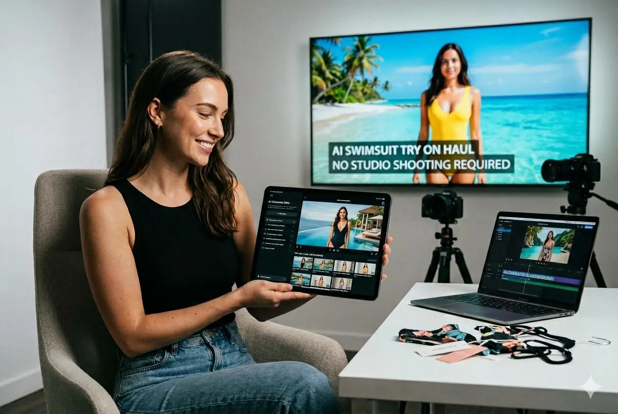 Badeanzug Try-On Haul von WeShop AI