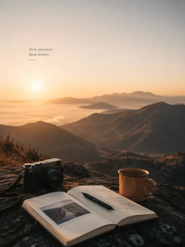 minimal travel journal panorama