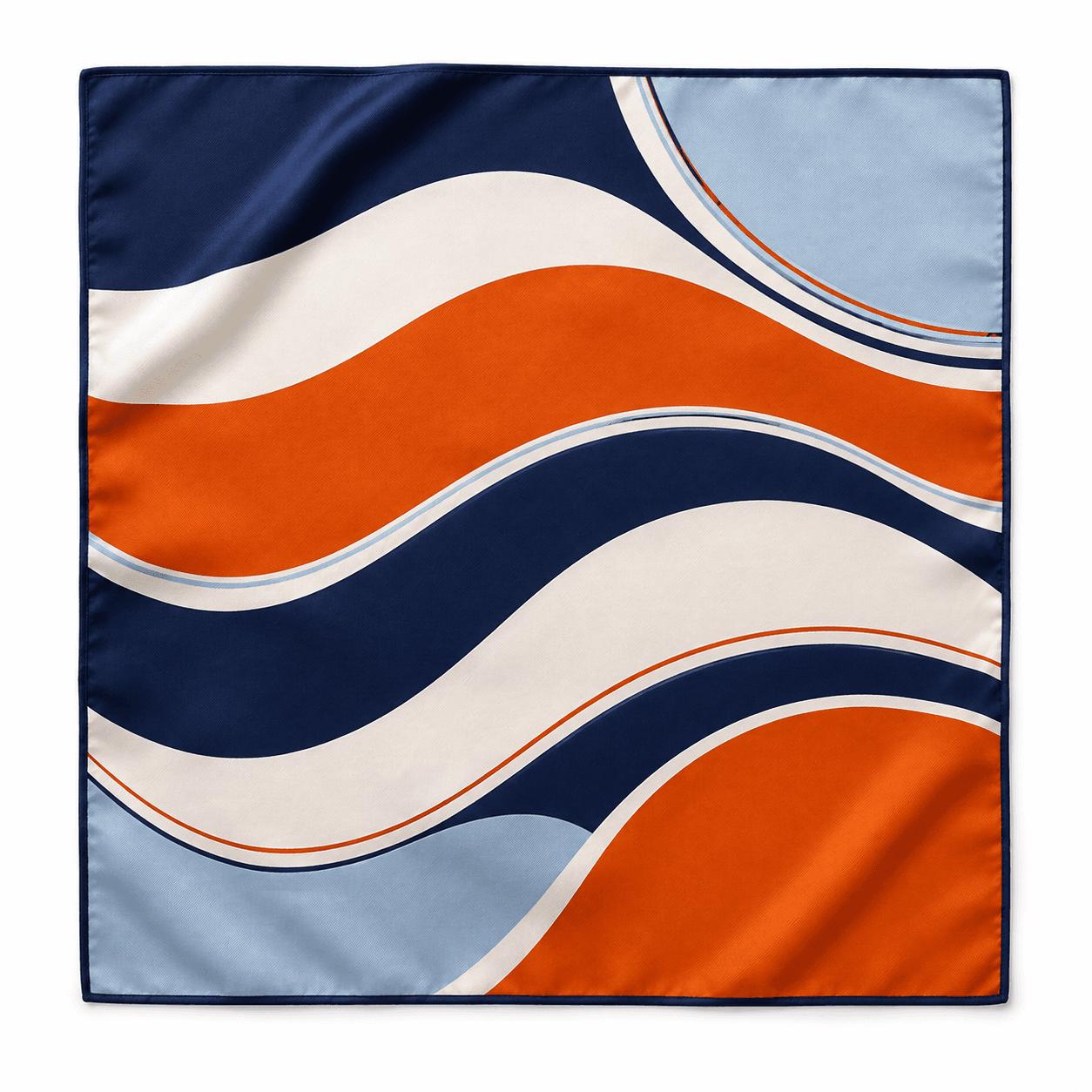Geometric silk scarf reference for AI photo editing