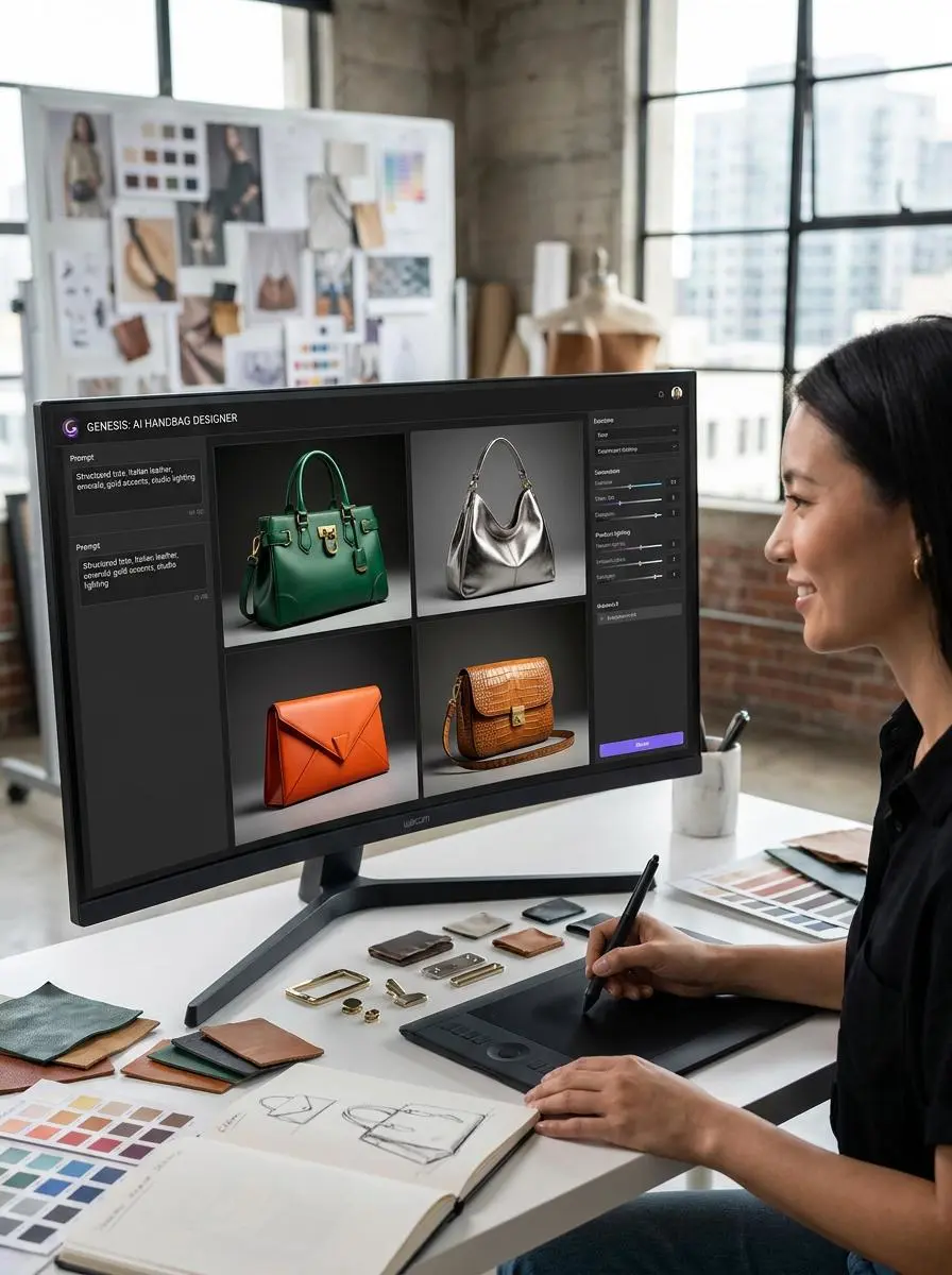 ai handbags generator by weshop ai