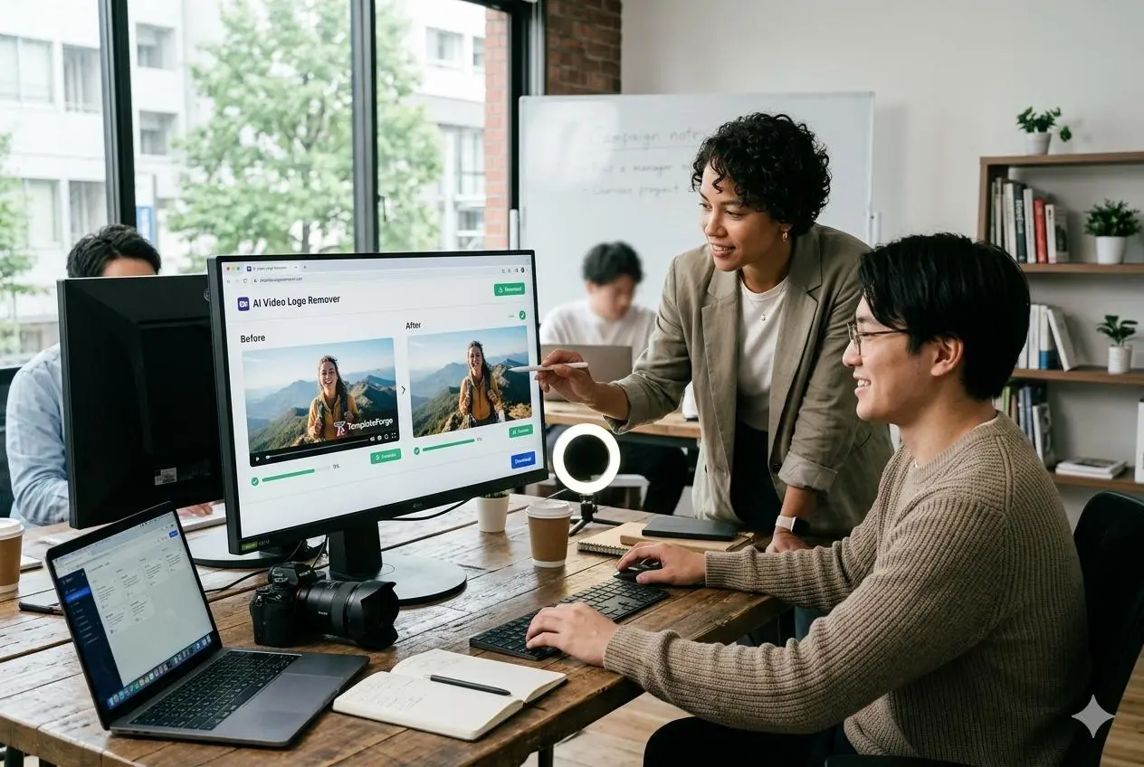 ai logo remover from video by weshop ai