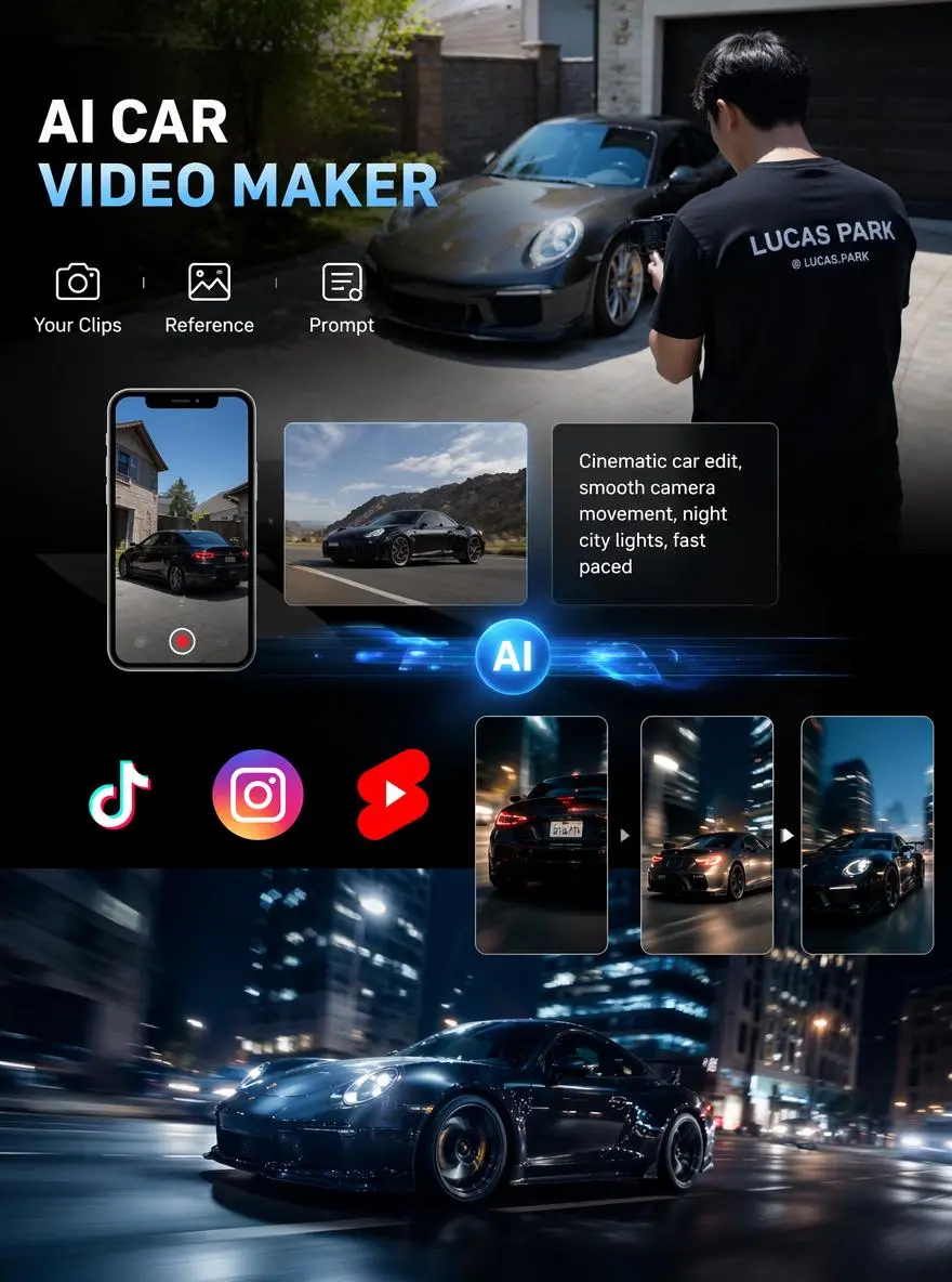 prompt pendek menjadi edit mobil yang halus