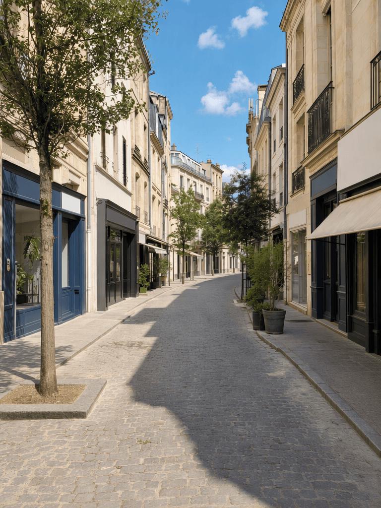 Empty street after an AI object removal prompt