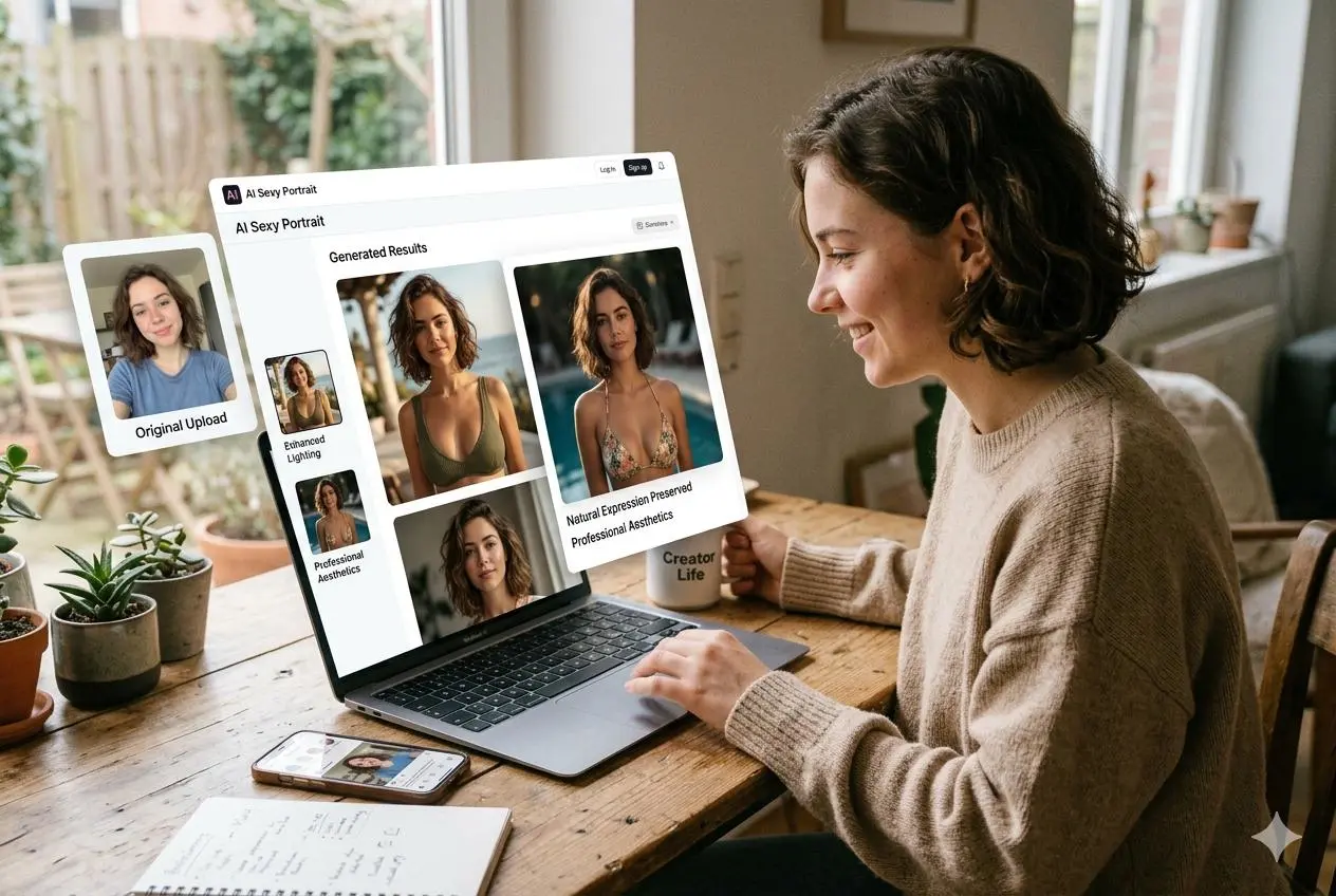 photo de femme en bikini par l'IA de WeShop AI