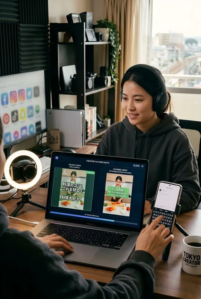 ai remove subtitles from video by weshop ai
