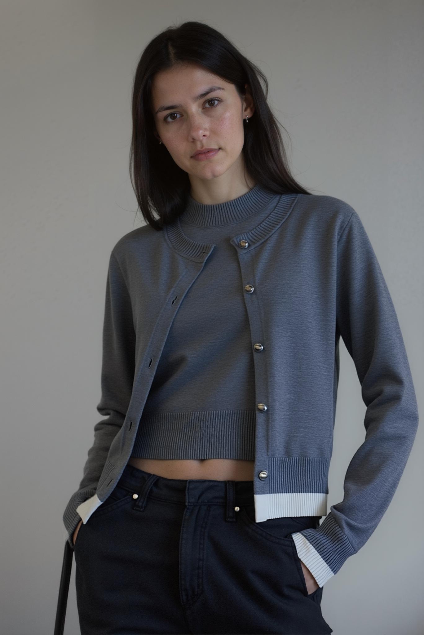 Fashion model with complex hair before remove background processing by WeShop AI