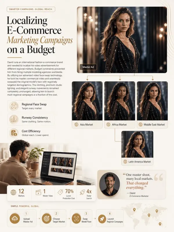 Exemple d'histoire d'échange de visage GIF par WeShop AI