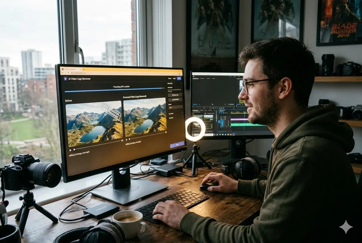 ai logo remover from video by weshop ai