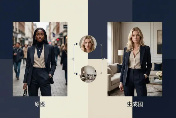 swap model & background by weshop ai