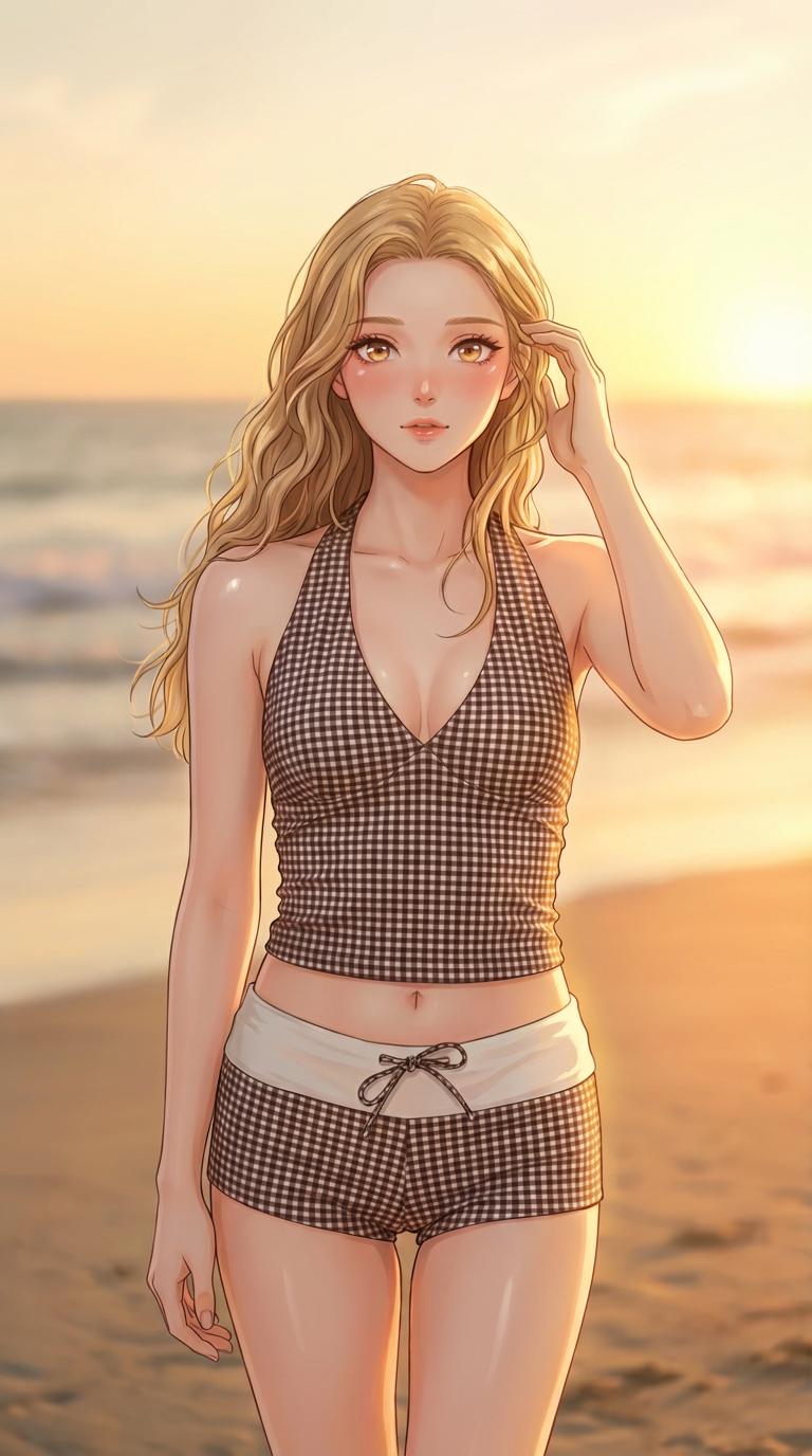 cute anime girl ai bikini by weshop ai