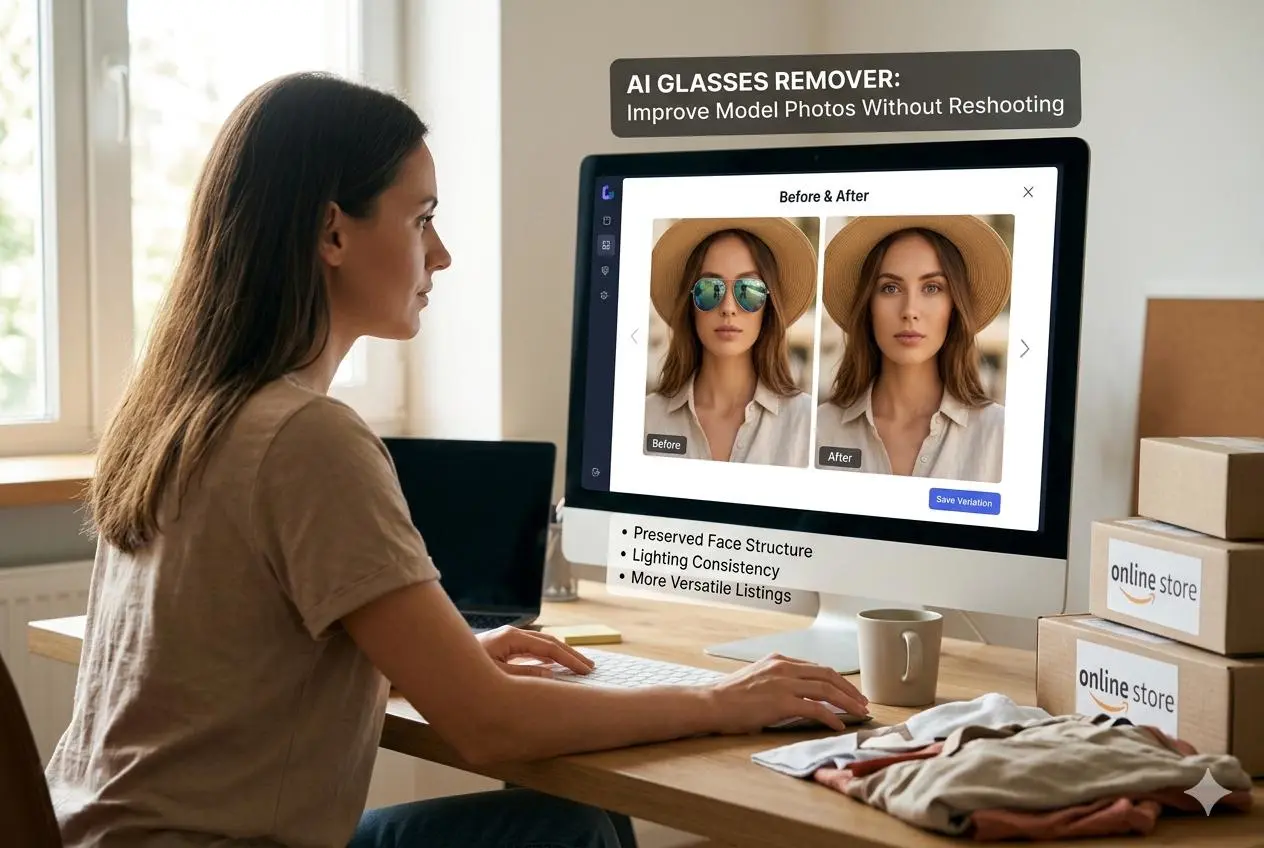 glasses remover from photo by weshop ai