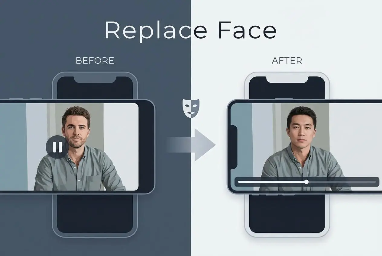 replace face in video by weshop ai