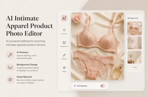 WeShop AI 推出的 AI 贴身内衣产品照片编辑器